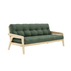 Karup Design Grab Sofa M. 5-Lagen-Matratze 756 Olivgrün/Klarlack