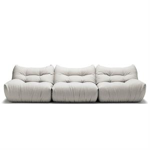 Decotique MONO 3-Sitzer-Sofa, Dampfweiß