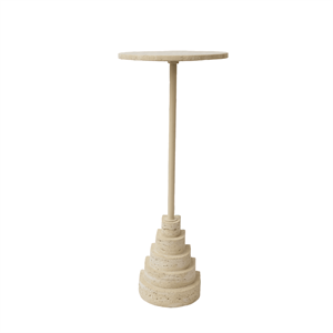 AYTM SOLUM Beistelltisch H78 Heller Sand/ Travertin