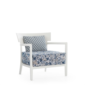 Kartell CARA MAT Liberty Artemis Outdoor-Sessel Weiß/ Blau
