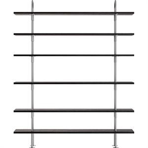 Gubi Keen 160 Regalsystem 6 Böden Edelstahl/Eschenfurnier