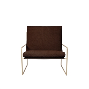 Ferm Living Desert Kissenbezug-Set Pure Bouclé/Kastanienbraun