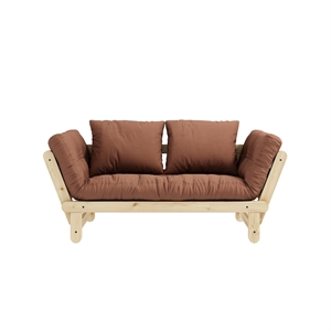 Karup Beat Sofa, Klar Lackiertes Kiefernholz/759 Lehmbraun