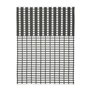 Kristina Dam Studio Zeitgenössisches Plaid Schwarz/ Cremeweiß