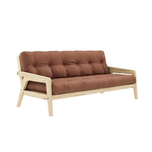 Karup Grab Schlafsofa, Klar Lackiertes Kiefernholz/759 Lehmbraun