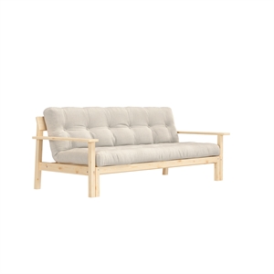 Karup Unwind Schlafsofa, Kiefer, Klar lackiert/Leinen 914