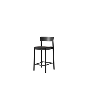 &Tradition Betty TK14 Thekenstuhl Esche schwarz lackiert/Edelleder 