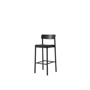 &Tradition Betty TK17 Barhocker, Esche Schwarz lackiert/Edelleder