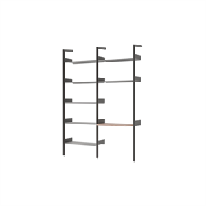 &Tradition Rombe IF1 &IF5 Regalsystem Konfiguration B Lackierter Walnuss/Anthrazit