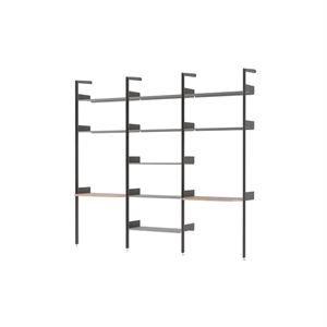 &Tradition Rombe IF2 &IF4 &IF5 Regalkonfiguration in Lackiertem Walnuss/Anthrazit