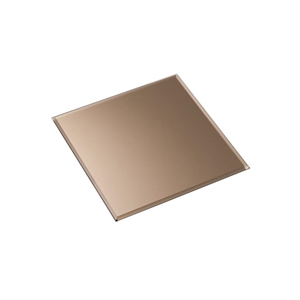 Stoff Nagel Lampensockel Quadratisch 27x27 Rauchbraun