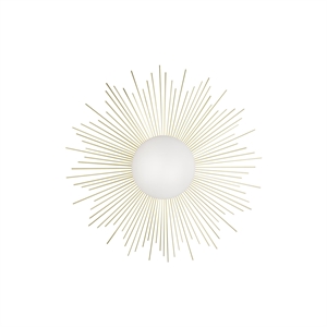 Globen Lighting Soleil Wandlampe/ Deckenleuchte Messing Gebürstet