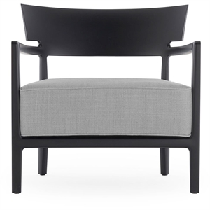 Kartell CARA MAT Outdoor-Sessel Schwarz/ Grau