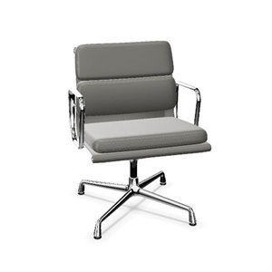 Vitra Soft Pad EA 208 Bürostuhl mit Drehfunktion, Dunkelgrau/ Chrom