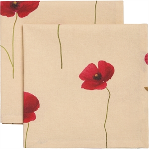 Decotique Vallmo Serviette Set Aus 2 Beige/Rot