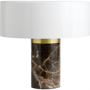 Decotique Halo Marmor Tischlampe Opal/ Braun
