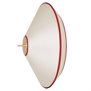 Edgeform Tafta Wand-/Deckenleuchte Ø52 Rot/Off-White