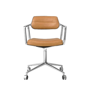Vipp 453 Drehstuhl mit Rollen Aluminium/ Sand