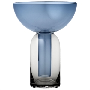AYTM TORUS Vase H19 Schwarz/ Marineblau