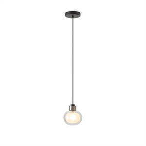 TOOY Nabila 552.22L Pendelleuchte Schwarz/ Schwarzes Chrom/ Rauchglas