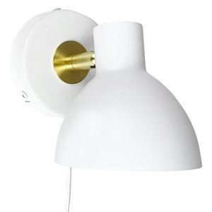 Dyberg Larsen Lilje Wandlampe Weiß/ Messing