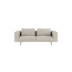 Vipp Loft 2-Sitzer-Sofa, Rindenbraun, Gebrochenes Weiß/ Hellgrau/ Edelstahl