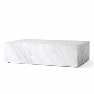 Audo Plinth Couchtisch Niedrig Carrara Marmor