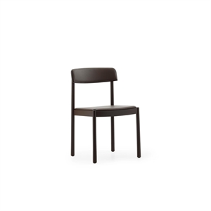 Normann Copenhagen Timb Esszimmerstuhl, Gepolstert, Braun/schokoladenbraunes Leder