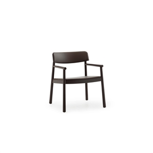 Normann Copenhagen Timb Sessel, Gepolstert , Braun/schokoladenbraunes Leder