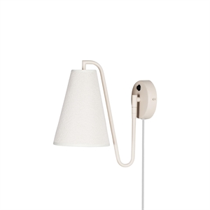 Globen Lighting Lou Wandlampe Bouclé Weiß/ Beige