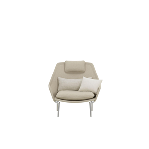 Vitra Slow Sessel Flocca 0650/ Beige 02/ Chrom