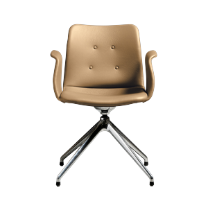 Bent Hansen Primum 4-Star Esszimmerstuhl, Polierter Stahl/Zenso 3 261