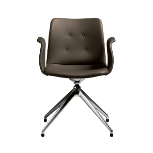 Bent Hansen Primum 4-Star Esszimmerstuhl, Polierter Stahl/Zenso 3 230