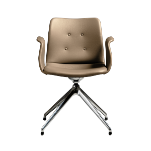 Bent Hansen Primum 4-Star Esszimmerstuhl, Polierter Stahl/Zenso 3 228
