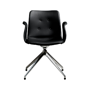 Bent Hansen Primum 4-Star Esszimmerstuhl, Polierter Stahl/Zenso 3 207