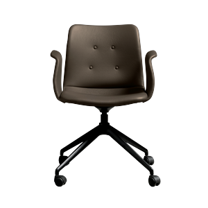 Bent Hansen Primum 4-Star Esszimmerstuhl mit Rollen Schwarz/ Zenso 3 230