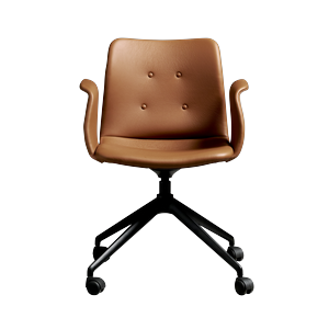 Bent Hansen Primum 4-Star Esszimmerstuhl mit Rollen Schwarz/ Zenso 3 223