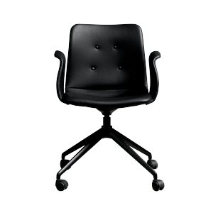 Bent Hansen Primum 4-Star Esszimmerstuhl mit Rollen Schwarz/ Zenso 3 207