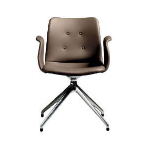 Bent Hansen Primum 4-Star Esszimmerstuhl mit Drehgelenk, Polierter Stahl/Zenso 3 292