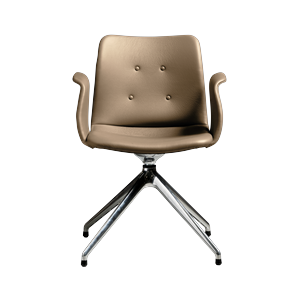 Bent Hansen Primum 4-Star Esszimmerstuhl mit Drehgelenk, Polierter Stahl/Zenso 3 228