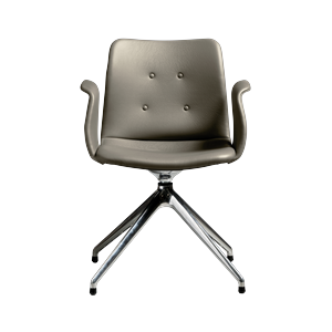 Bent Hansen Primum 4-Star Esszimmerstuhl mit Drehgelenk, Polierter Stahl/Zenso 3 214