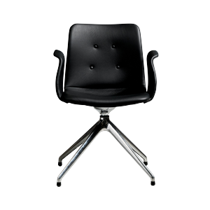 Bent Hansen Primum 4-Star Esszimmerstuhl mit Drehgelenk, polierter Stahl/Zenso 3 207
