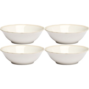 Decotique Fleur Schale 15cm 4er Set Weiß/ Sand