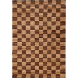 Decotique Chess Teppich 200x300 Jute/Braun