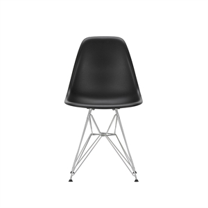Vitra Eames Plastic DSR Dining Chair Deep Schwarz/ Chrom