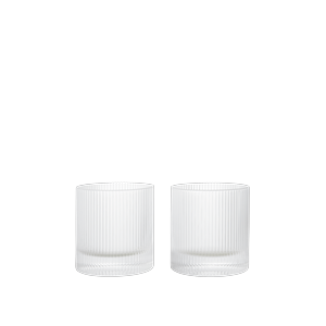 Ferm Living Ripple Tumbler Glas 25cl 2er-Set Klar