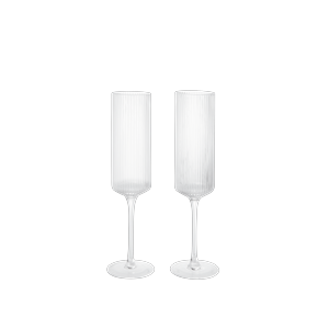 Ferm Living Ripple Champagner , 15 Cl, 2er-Set, Klar