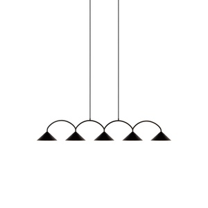 Globen Lighting Curve 5 Pendelleuchte Schwarz