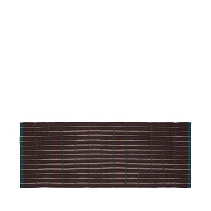 Hübsch Cottage Teppich 80x200 Braun/ Dunkelgrün