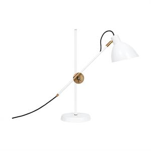 Konsthantverk KH#1 Tischlampe – Rohes Messing & Weiß